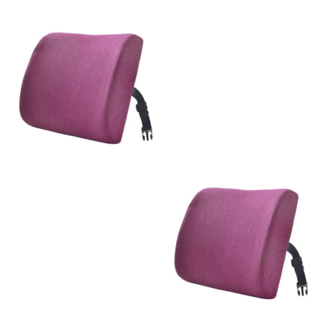 Transemion Relieve Back Pain Memory Cotton Lumbar Support Pillow Wide Application purple 33x32x10cm 2Set