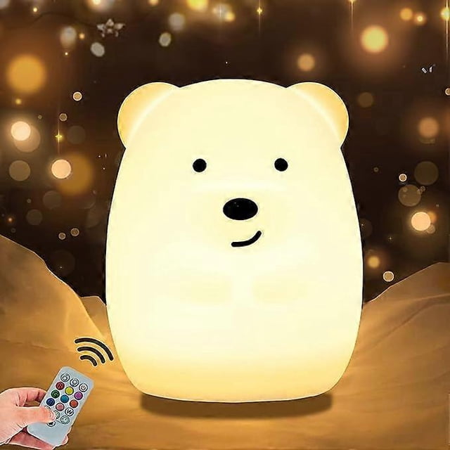 Children's Night Light Bedroom Lamp Baby Night Light Children's Lamp LED Night Light 9 Colors Night Light Adult Night Light for Silicone Night Light B
