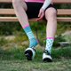 thumbnail image 1 of Deportes al aire libre rayas punto calcetines mujeres hombres ciclismo correr calcetines (azul), 1 of 4