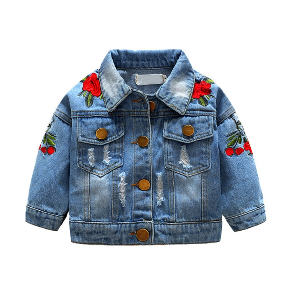 Girls Jean Jackets Kids Baby Rose 