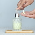 thumbnail image 6 of OOKWE Bathroom Kitchen Glass Soap Dispenser Diamond Lotion Container with Press Pump, 6 of 11