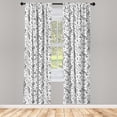 thumbnail image 3 of Ambesonne Surfboard Curtains, Monochrome Coastal, Pair of 28"x95", Black White, 3 of 5