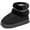 Black, variant on Ecetana Women's Fuzzy Plush House Slippers Warm Memory Foam Indoor Outdoor Non-Slip Booties