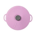 thumbnail image 1 of Tapa de silicona resistente al calor con asa, autosellante y con sello de succión grueso. Violeta 23cm, 1 of 9