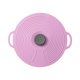 thumbnail image 1 of Tapa de silicona resistente al calor con asa, autosellante y con sello de succión grueso. Violeta 23cm, 1 of 9