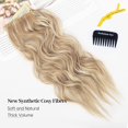 thumbnail image 2 of DssengInvisible Wire Hair Extensions with Transparent Headband Adjustable Size 4 Secure Clips Long Wavy Highlight Hairpiece 20 Inch Balayage Dark Brown to Chestnut for Women, 2 of 7