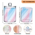 thumbnail image 5 of Yayeee 2 Pack Qtip Holder Bathroom Cotton Swab Canister with Lid Clear Dispenser Set, Blue Gradient, 5 of 6