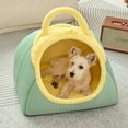 thumbnail image 6 of Indoor Dog House, Foldable Soft Kennel Bed, Warm Pet Cave With Cushion, Thickened Semi-Enclosed Design, For Small Medium Large Dogs Cats Winter Sleeping, Gray, 6 of 6
