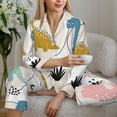 thumbnail image 6 of Uemuo Cute Dinosaurs Pattern Womens Pajama Sets,PJ Set for Women,Pajamas for Women Logo,Long Sleeve Pajama Set for Women,Soft Long Sleeve Top With Pants-Small, 6 of 9