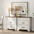 thumbnail image 2 of WAMPAT 6 Drawer Dresser for Bedroom,63”W Farmhouse Wood Storage Cabinet with Wide Drawers, Rustic Chest of Drawers for Clothes, Entryway, or Living Room, 2 of 8