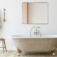 thumbnail image 3 of Altair Nettuno 36" Rectangle Bathroom/Vanity Brushed Gold Aluminum Framed Wall Mirror, 3 of 14