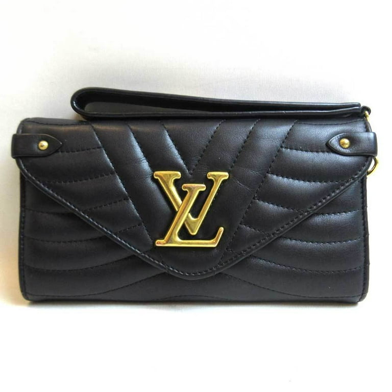 Authenticated Used Louis Vuitton Long Wallet New Wave Noir Black