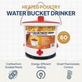 thumbnail image 2 of Farm Innovators Heated 2-Gallon Poultry Water Drinker, White/Red (3 Pack), 2 of 10