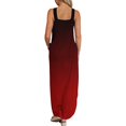 thumbnail image 3 of PENGXIANG Robe Décontractée pour Femmes Robe Décontractée pour Femmes Dégradé Ample Robe d'Été Longue Robe à Bretelles Croisées Sans Manches Fendue Robes Maxi Robe d'Été de Plage avec Poches Vêtements pour Femmes G Gris, 3 of 6