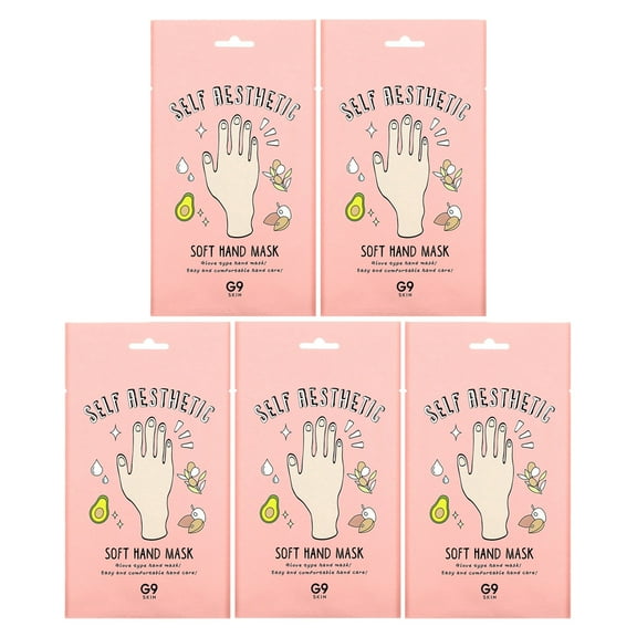 G9skin, Self Aesthetic, Soft Hand Mask, 5 Masks, 0.33 fl oz (10 ml)