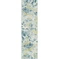 thumbnail image 3 of SAFAVIEH Watercolor Isabella Abstract Colorful Area Rug, Ivory/Light Blue, 6'7" Square, 3 of 5