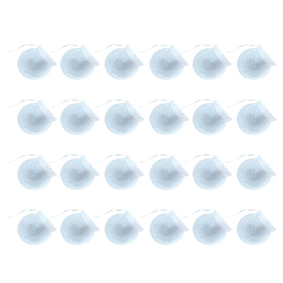 EeaseMX 300 bolsitas de té vacías desechables, redondas, de papel de filtro para té de hojas sueltas, té en polvo, hierbas y especias, 75 mm (blancas)