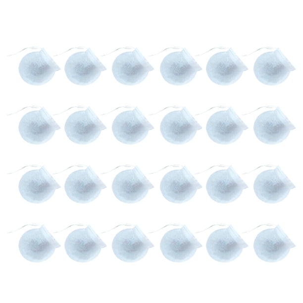 EeaseMX 300 bolsitas de té vacías desechables, redondas, de papel de filtro para té de hojas sueltas, té en polvo, hierbas y especias, 75 mm (blancas)