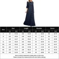 thumbnail image 2 of Vestido Blusa de mujer Maxi vestido elegante holgado elegante vestido simple moda Maxi vestido camisero Kuymtek Azul marino T XXL para Mujer, 2 of 8