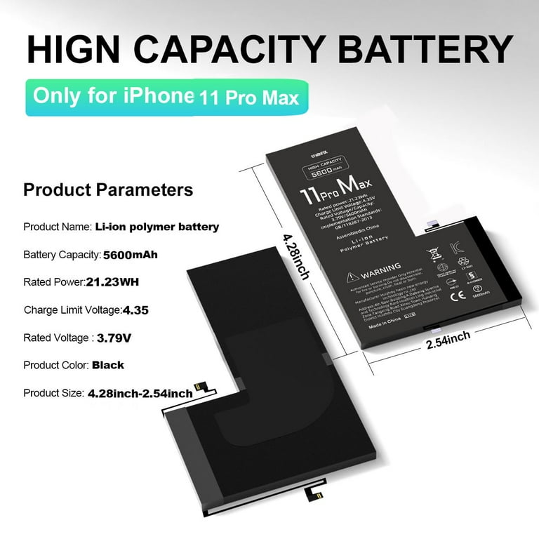 Batterie Pour IPhone 11 Pro Max (A2161, A2218, A2220) Neuve – Avec Kit D’outils
