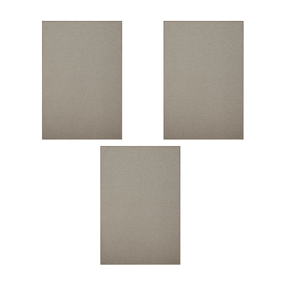 Furnish My Place Modern Indoor/Outdoor Commercial Solid Beige Rug, Modern Area Rug, Baby Nursery Mat, Pet-Friendly Carpet for Living Room, Playroom, Made in USA, 1.5' x 2.25' Rectangle - Set of 3