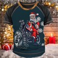 thumbnail image 1 of Camisetas Vintage para hombre, trajes navideños, ropa con gráfico de Papá Noel, ropa informal estilo Hip Hop con cuello redondo Extra grande para hombre, camisetas 2023, 1 of 4
