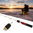 thumbnail image 2 of Qiilu 52cm Ice Fishing Rod Pole Two Sections Three Guide Ring FRP Fiber Material Accessory,Fishing Pole,Fishing Rod, 2 of 8