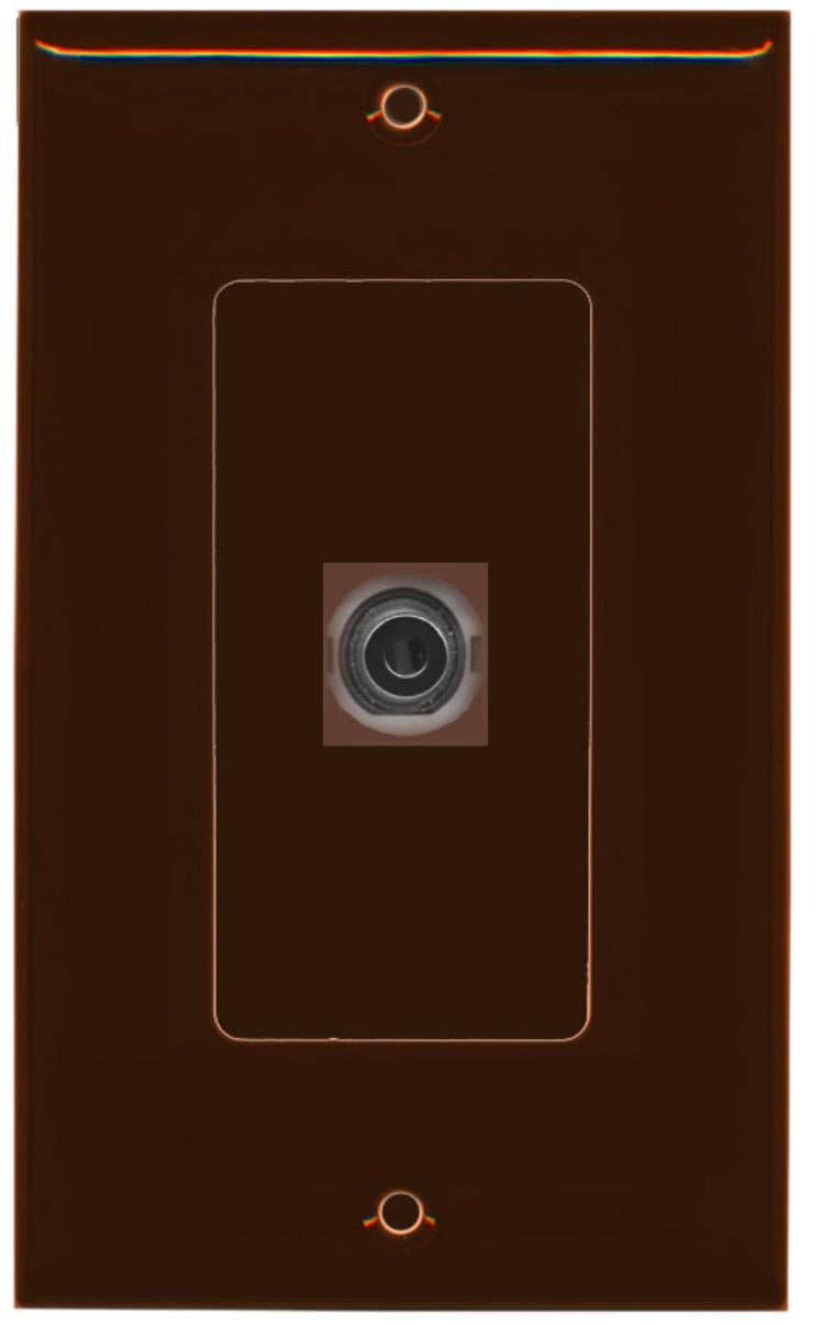 Riteav 1 3 5mm Audio Headphone Jack Port Wall Plate Decorative Brown - 3 5 Mm Headphone Jack Wall Plate Riteav 1 3 5mm Audio Headphone Jack Port Wall Plate Decorative Brown - 3 5 Mm Headphone Jack Wall Plate