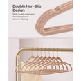 thumbnail image 3 of Velvet Hangers, Set Of 50 Clothes Hanger With Black Swivel Hook, Non-Slip, 17.1-Inch Long For Coat, Shirt, Dress, Pants, Tie, Lavender Purple, 3 of 7