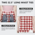 thumbnail image 6 of Red and White Plaid Pattern Apron-Garden Aprons for Women with Pockets-Cotton Linen Waterproof Kitchen Cooking Gardening Aprons Adjustable for Kitchen,Cooking,BBQ and Salon 33x27 Inch, 6 of 7