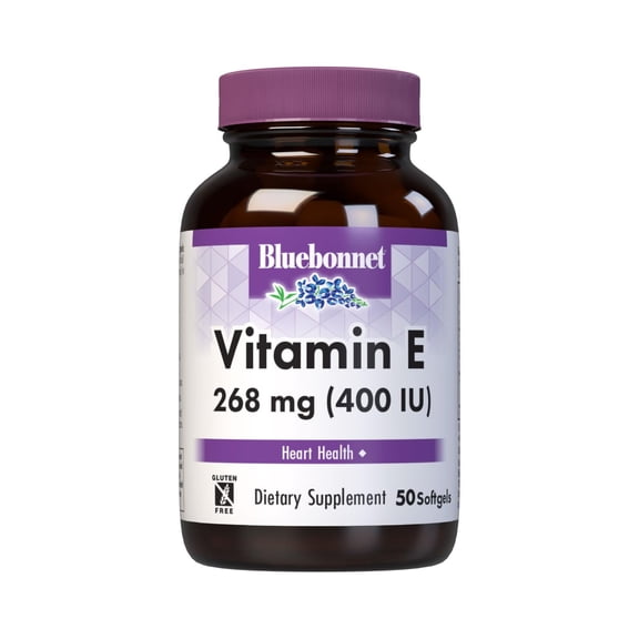 Bluebonnet Vitamin E 400 IU (268mg) Mixed Tocopherols, Cardiovascular Support*, 50 Days