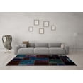 thumbnail image 3 of Ahgly Company Indoor Rectangle Patchwork Light Blue Transitional Area Rugs, 6' x 9', 3 of 4