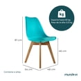 thumbnail image 2 of Comedor Murcia Rectangular 120x70 para 4 personas con Sillas Frankfurt Turquesa, 2 of 5