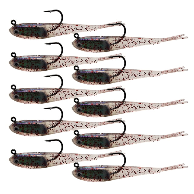 10 piezas de señuelos de pesca de 75 mm y 6 g con anzuelo de jig y cebo de pesca blando
