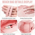 thumbnail image 3 of Beach Bag Makeup Towels Large Capacity Shoulder Bag for Picnic Camping Women Pink, 3 of 7
