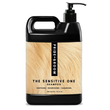 UPC: 0051497226381 | Pride and Groom The Sensitive One Dog Shampoo – All Natural Blend of Essential Oils & Gentle Ingredients for Puppies & Dogs with Sensitive Skin & Coats to Soothe and Regulate Skin & Follicles – 128oz