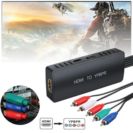 ESYNIC 1080P HDMI to YPbPr Converter HDMI to Component Adaptor HDMI to 5RCA RGB YPbPr Converter with 3 feet Component Video Cable for PS3 PS4 DVD Xbox 360 HDTV Monitor