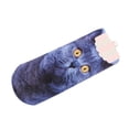 thumbnail image 2 of Wuxian Wool Socks For Women Cute Funny Cat Pattern Short Socks Athletic Low Cut Aldult Soft Cozy Ankle Sock Breathable Lightweight Footwear,Blue,One Size, 2 of 2