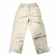 thumbnail image 4 of Men's Casual Pants Comfortable Wide Leg Long Pants Solid Color Sanitary Pants for Man, 4 of 8