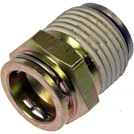 KarParts360 For GMC Envoy 2004 05 06 07 08 2009 Transmission Oil Cooler Line Connector | Metal | Quick Disconnect End 1 Type | Male Thread End 2 | Straight Fitting Angle | Replacement For 52481097