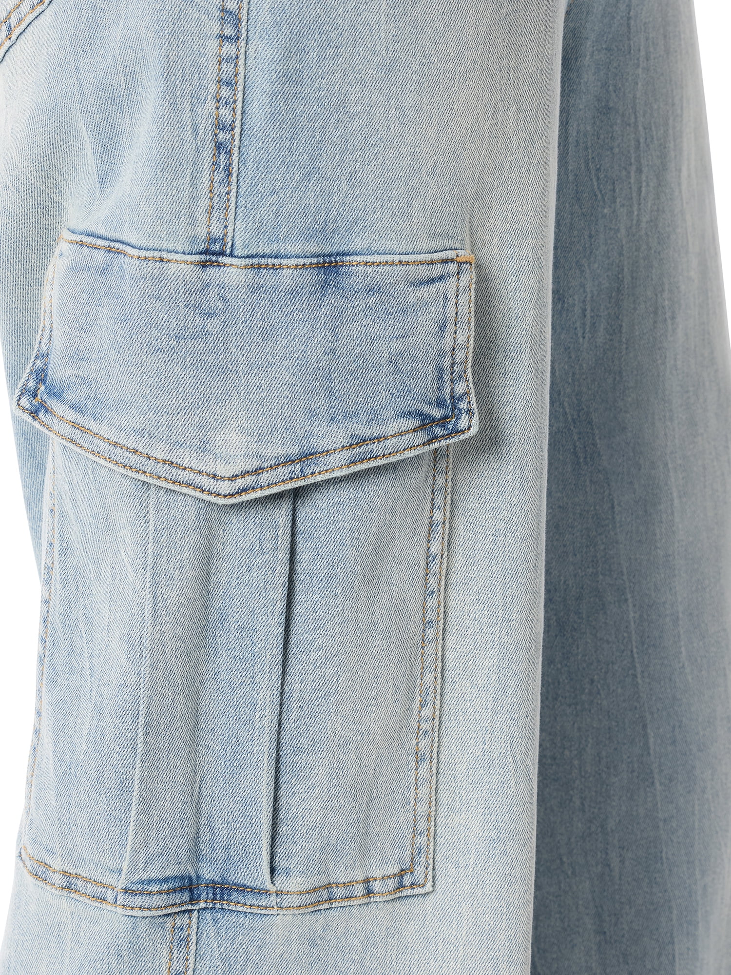 Jessica Simpson Women's Cargo Wide Leg High Rise Jeans, Sizes 2-16