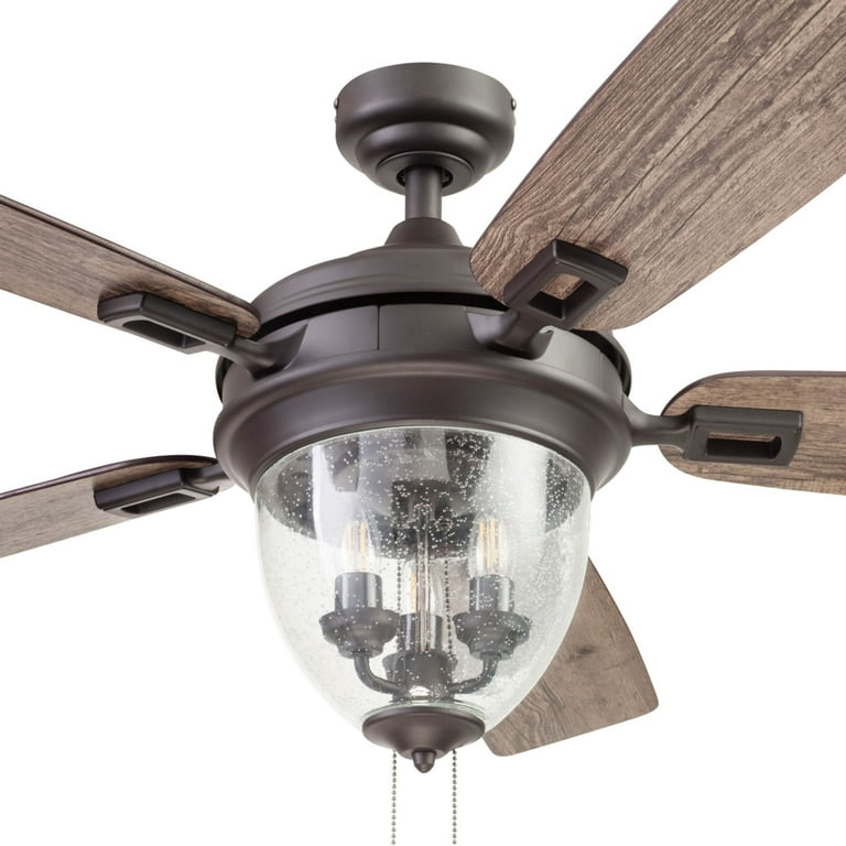 New outlet Ceiling Fan w/ Dimmable LED Chrome Chandelier Light Walnut Blades Honeywell