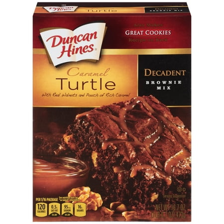 - (4 Pack) Duncan Hines: Chocolate Lover's Turtle Brownies, 16.70 oz