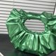 thumbnail image 3 of 608 Cloud Bag Nuevo Bolso Plisado PU Color Sólido Metálico Bolso Mano para Mujer (verde), 3 of 9