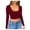 RD2, variant on Summer Tops for Women Solid Color Bottom Shirt Sexy Short Cut Low Cut With Navel Tight Fitting Long Sleeved T Shirt For Long Sleeve Athletic Fit Spandex Turtleneck Summer Top Teen Pink L