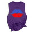 thumbnail image 3 of Pompotops Hauts d'Été pour Femmes Col Rond Imprimé Marguerite Débardeur Sans Manches T-Shirts Blouse Graphique, 3 of 4