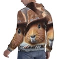 thumbnail image 6 of Fotbe Men's Hoodie with Cowboy Hat Guinea Pig Pattern - Kangaroo Pocket Pullover Hooded Sweatshirt, Perfect for Daily Wear, Travel, and Home-4X-Large, 6 of 7