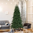 thumbnail image 1 of Costway Árbol de Navidad artificial de 180 cm con puntas de ramas de PVC 721 PE y soporte de metal plegable, 1 of 3