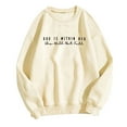 thumbnail image 6 of WENWU Women’S Sweatshirt Sweat Shirts Women Long Sleeve Pullover Women Beige Sweatshirt for Woman Fall Hiking Clothes for Women Comfy Clothes, 6 of 6