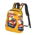 thumbnail image 2 of 14.7in Dukes Orange Car Haz-zard Backpacks Front Pocket Laptop Bag Cartoon Bags Bookbag Daypack Outdoor Travel, 2 of 8